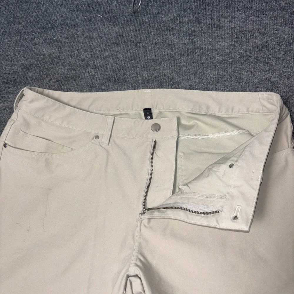 Lululemon Commission Pants Mens 36 Trench Classic Warpstreme Chino Golf Khaki